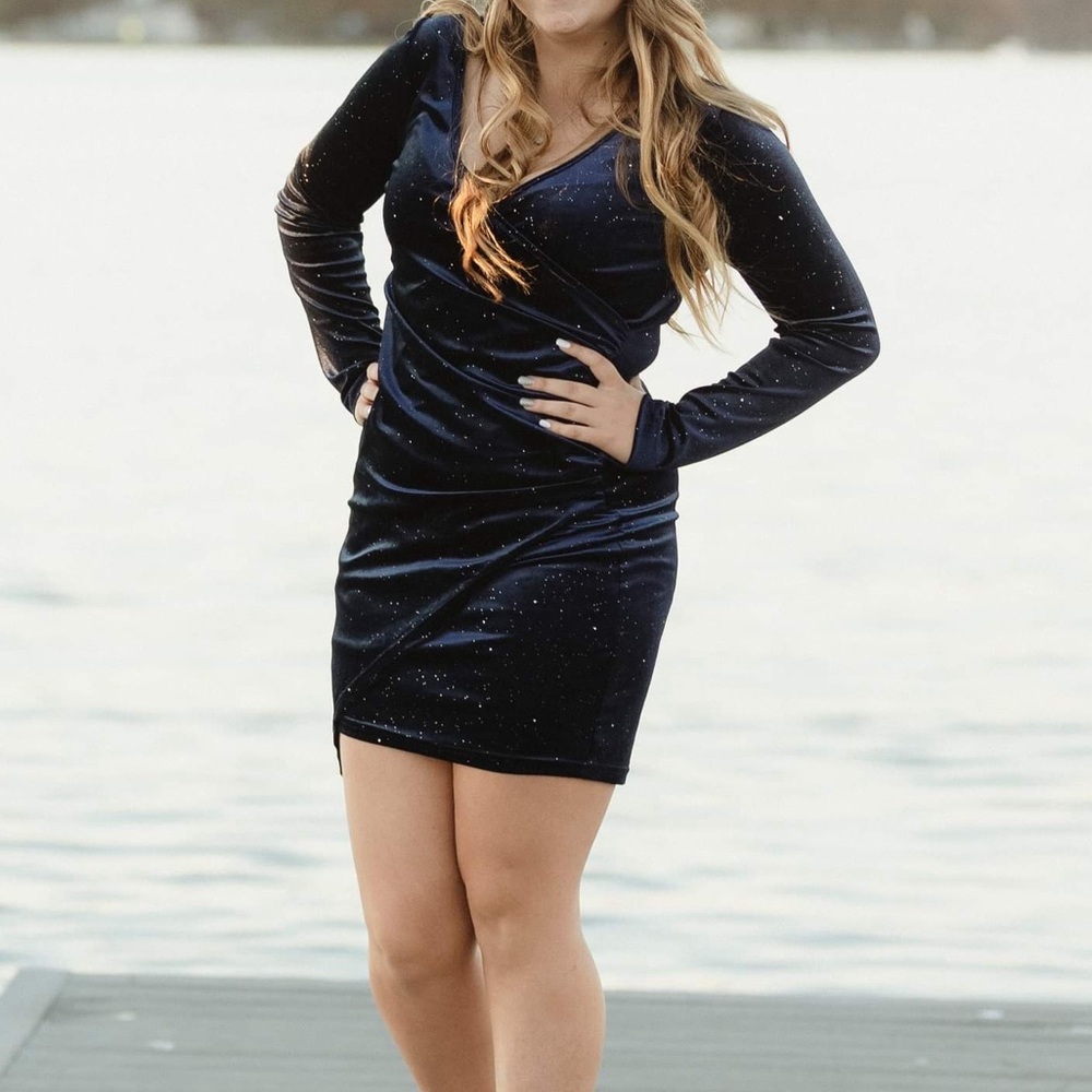 Navy Blue Homecoming Dress Size Medium